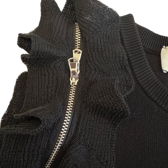 3.1 Phillip Lim Dress Ruffled Zippered Shoulders Sleeveless Bodycon Knit XS - Picture 5 of 12
